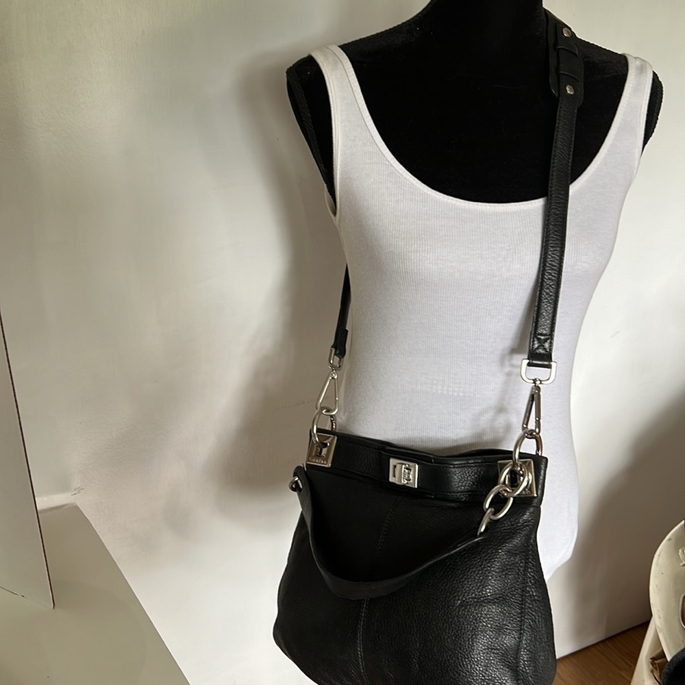 Calvin Klein Leather Shoulder/Crossbody Bag - Picture 6 of 13